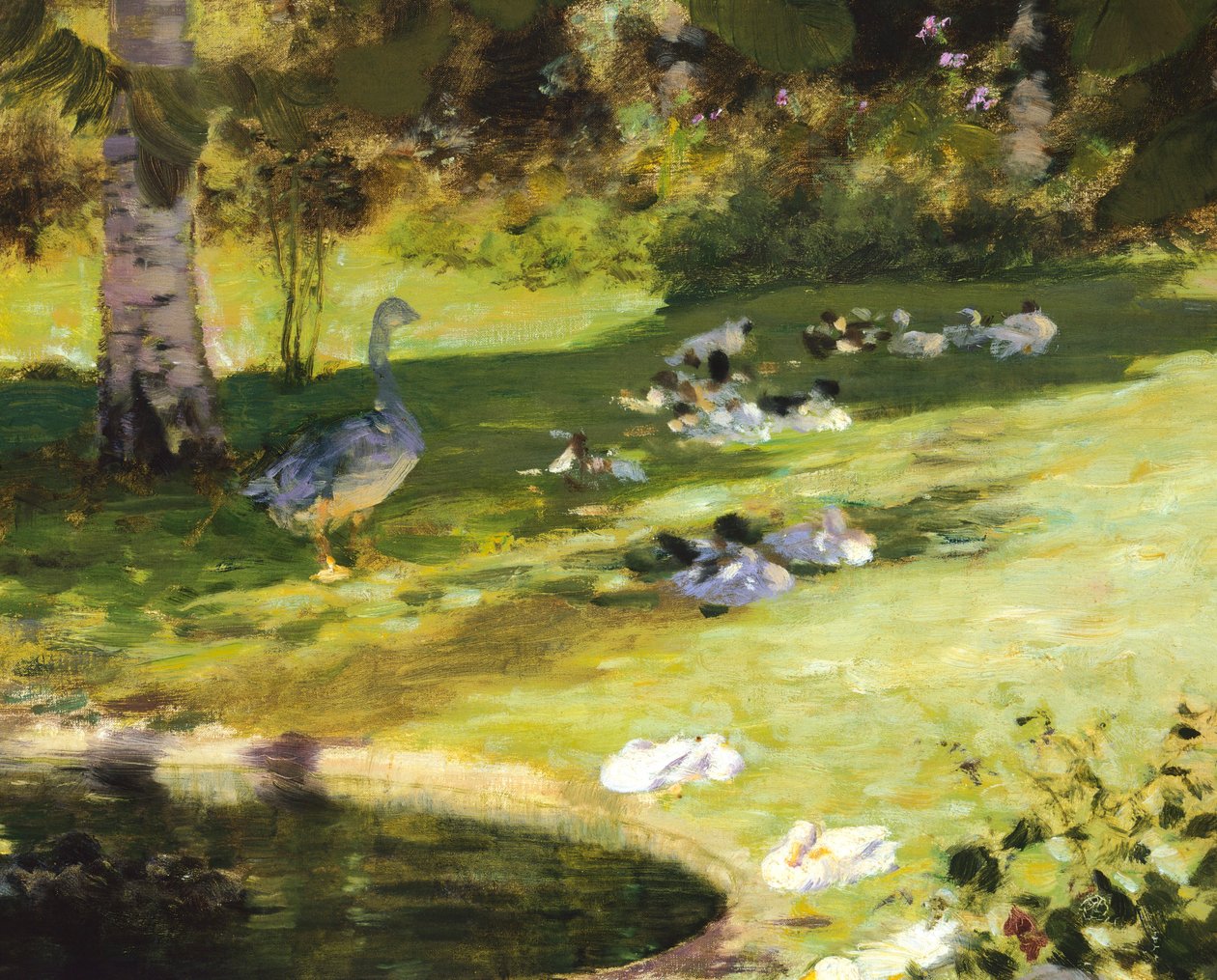 Frukost i trädgården, av Giuseppe de Nittis, detalj av Giuseppe or Joseph de Nittis