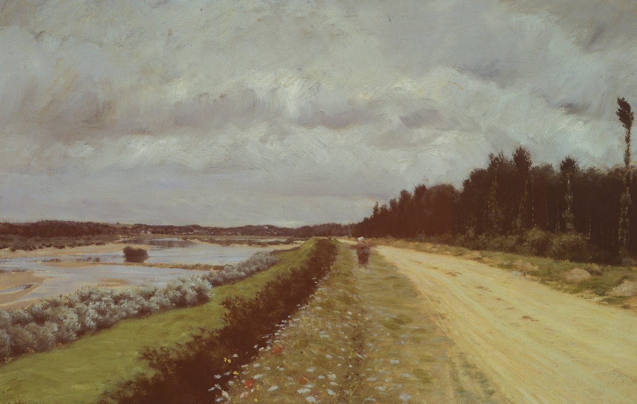 Landsväg längs Ofanto, av Giuseppe de Nittis av Giuseppe or Joseph de Nittis
