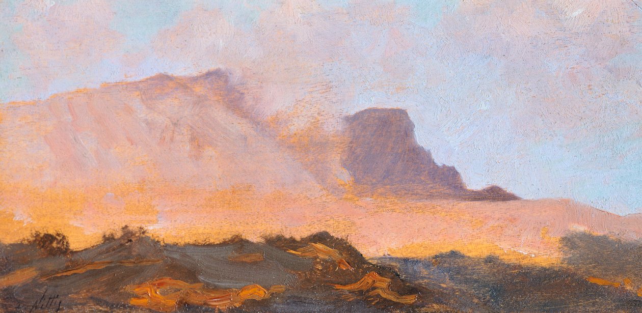 Fumarole of Mount Vesuvius, cirka 1871, av Giuseppe De Nittis (1846-1884), olja på duk av Giuseppe or Joseph de Nittis