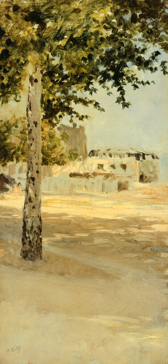 Near Paris, av Giuseppe de Nittis, olja på duk av Giuseppe or Joseph de Nittis