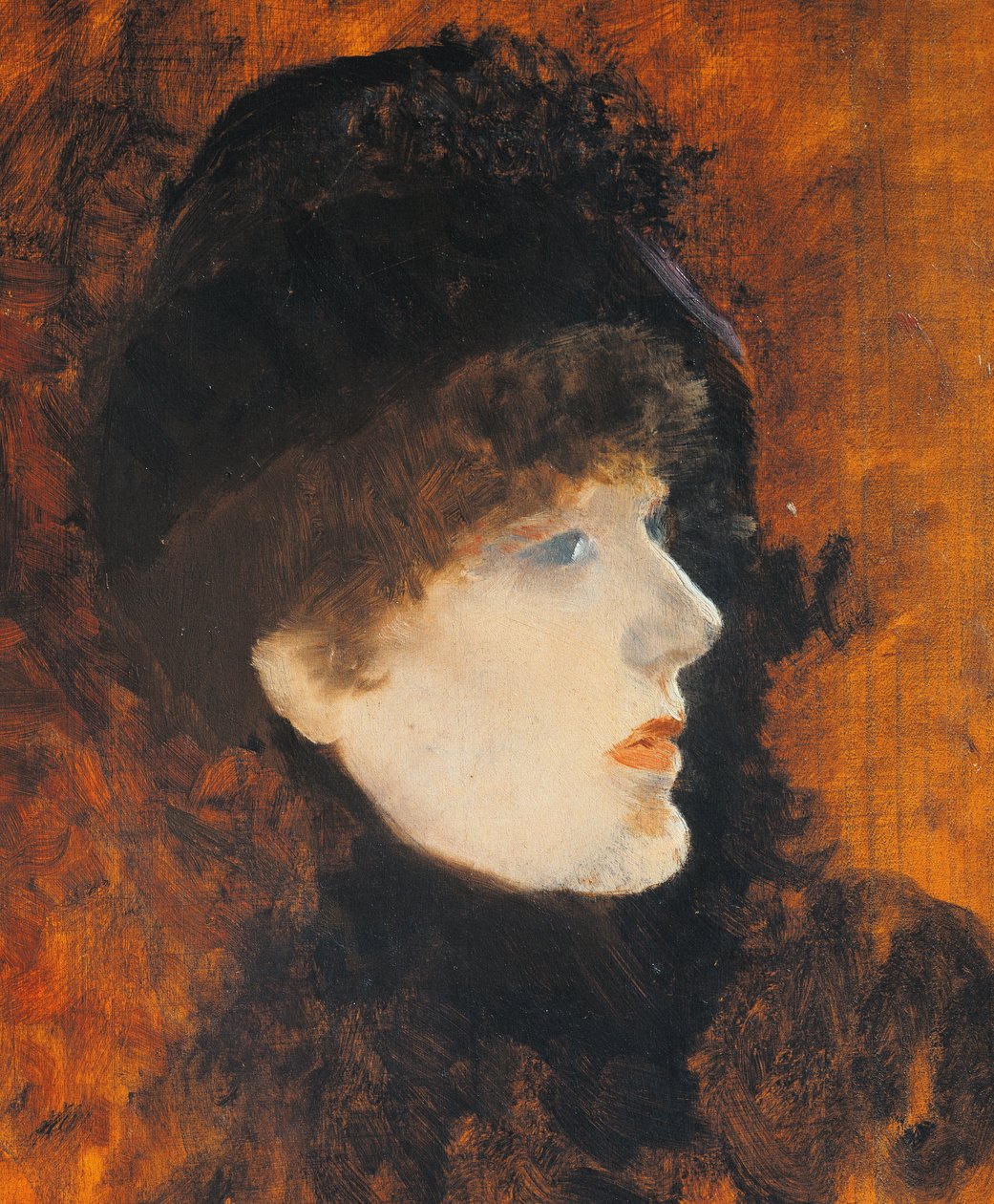 Sarah Bernard, av Giuseppe de Nittis (1846-1884), olja på panel, 35x265 cm av Giuseppe or Joseph de Nittis