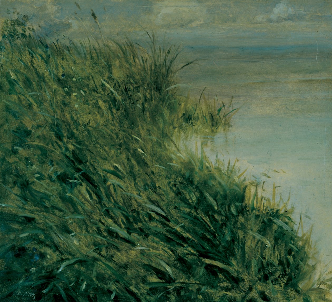 Studie av kärr av Giuseppe or Joseph de Nittis