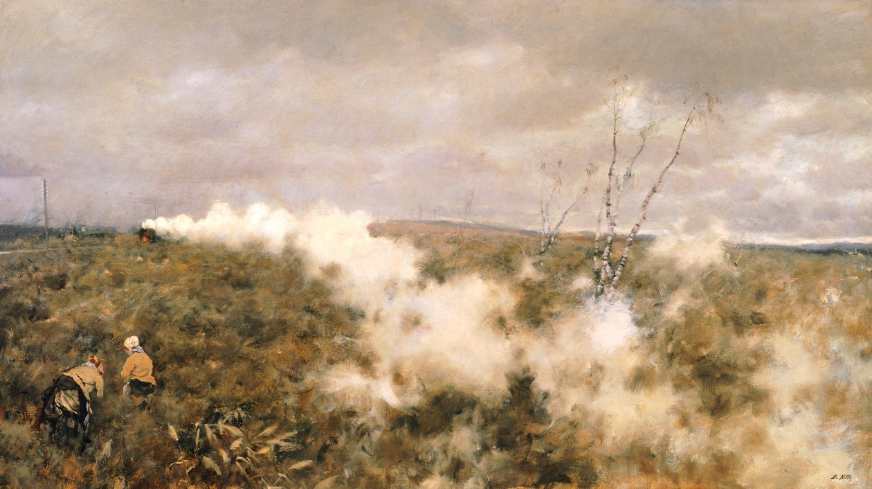 Tåget passerar av Giuseppe or Joseph de Nittis