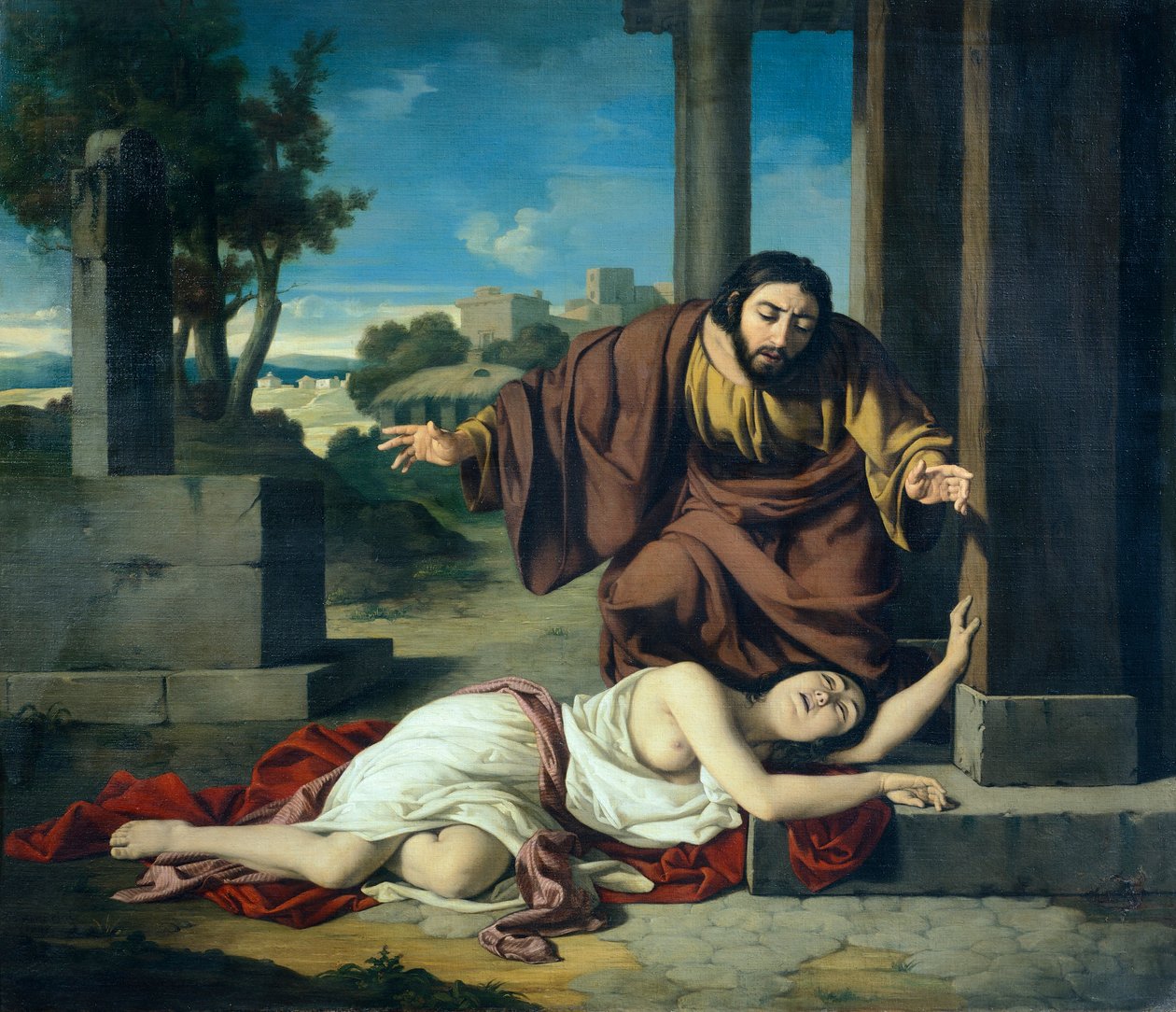 Leviten från Efraim, av Giustiniano degli Avancini (1807-1843). av Giustiniano Degli Avancini