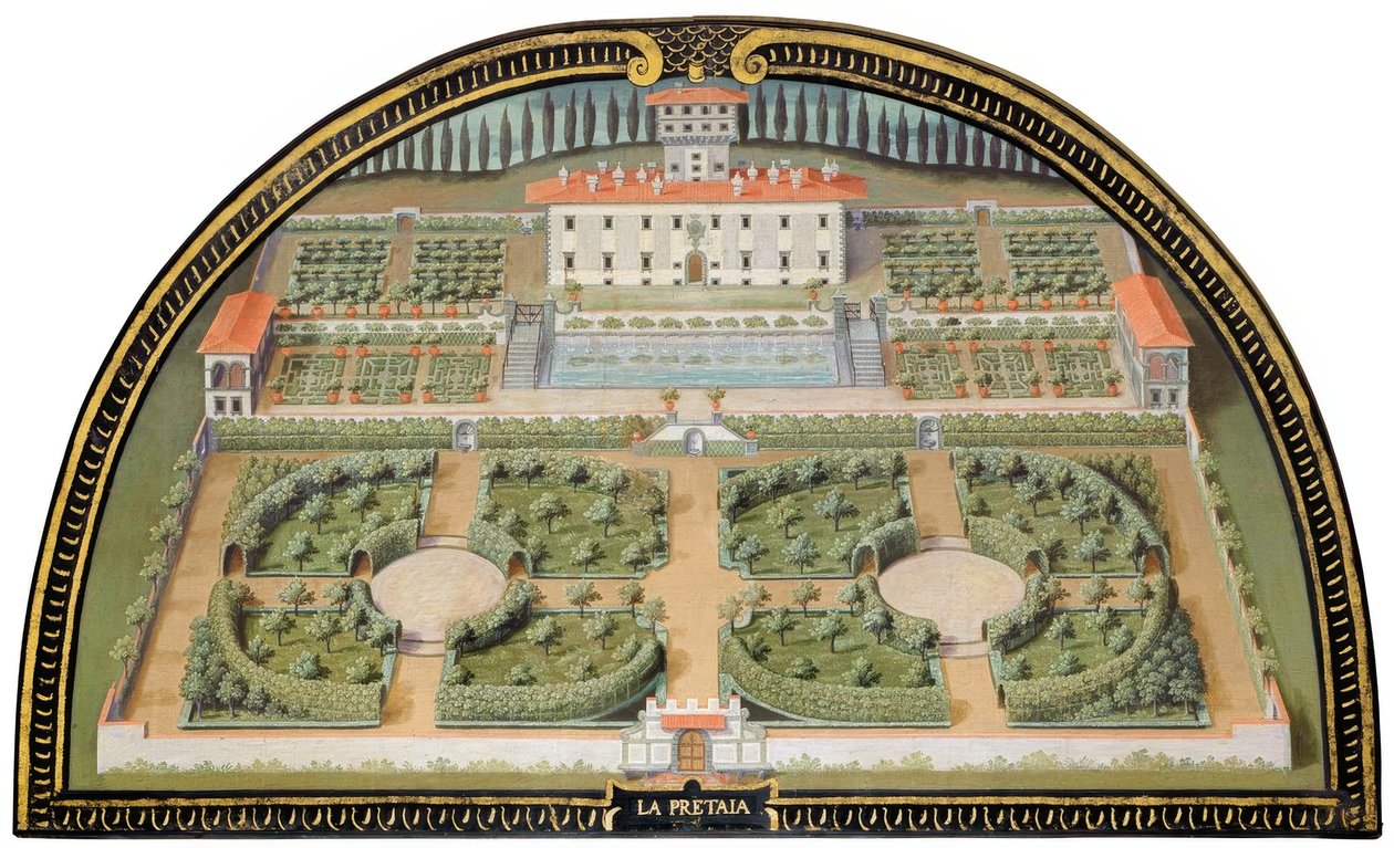 Villa Medicea La Petraia (medeltida kärna, säte för familjen Brunelleschi; 1575–89 för Ferdinando I av Giusto Utens