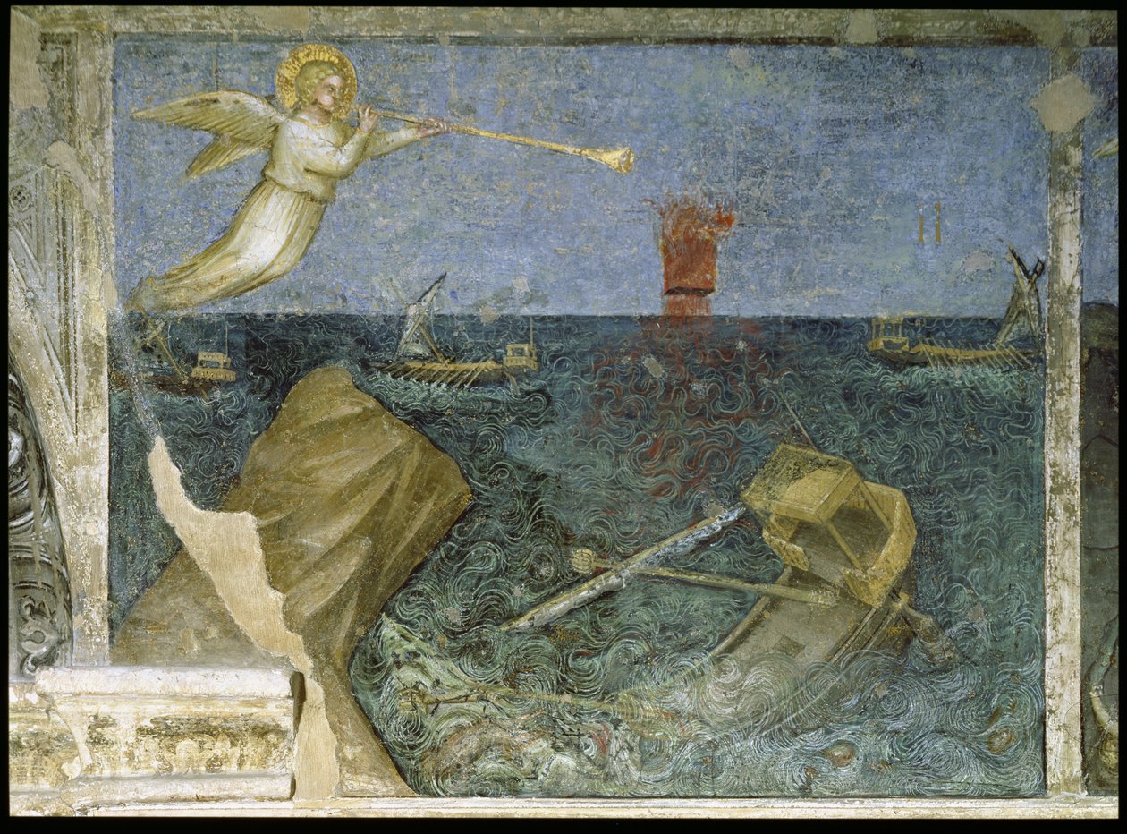 Apokalypsens andra ängel skapar en storm, 1360-70 av Giusto di Giovanni de Menabuoi