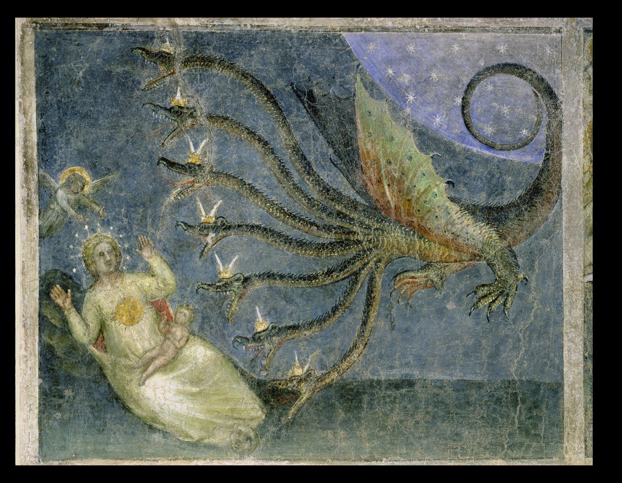Kvinnan klädd i solen och den sjuhövdade draken, 1360-70 av Giusto di Giovanni de Menabuoi