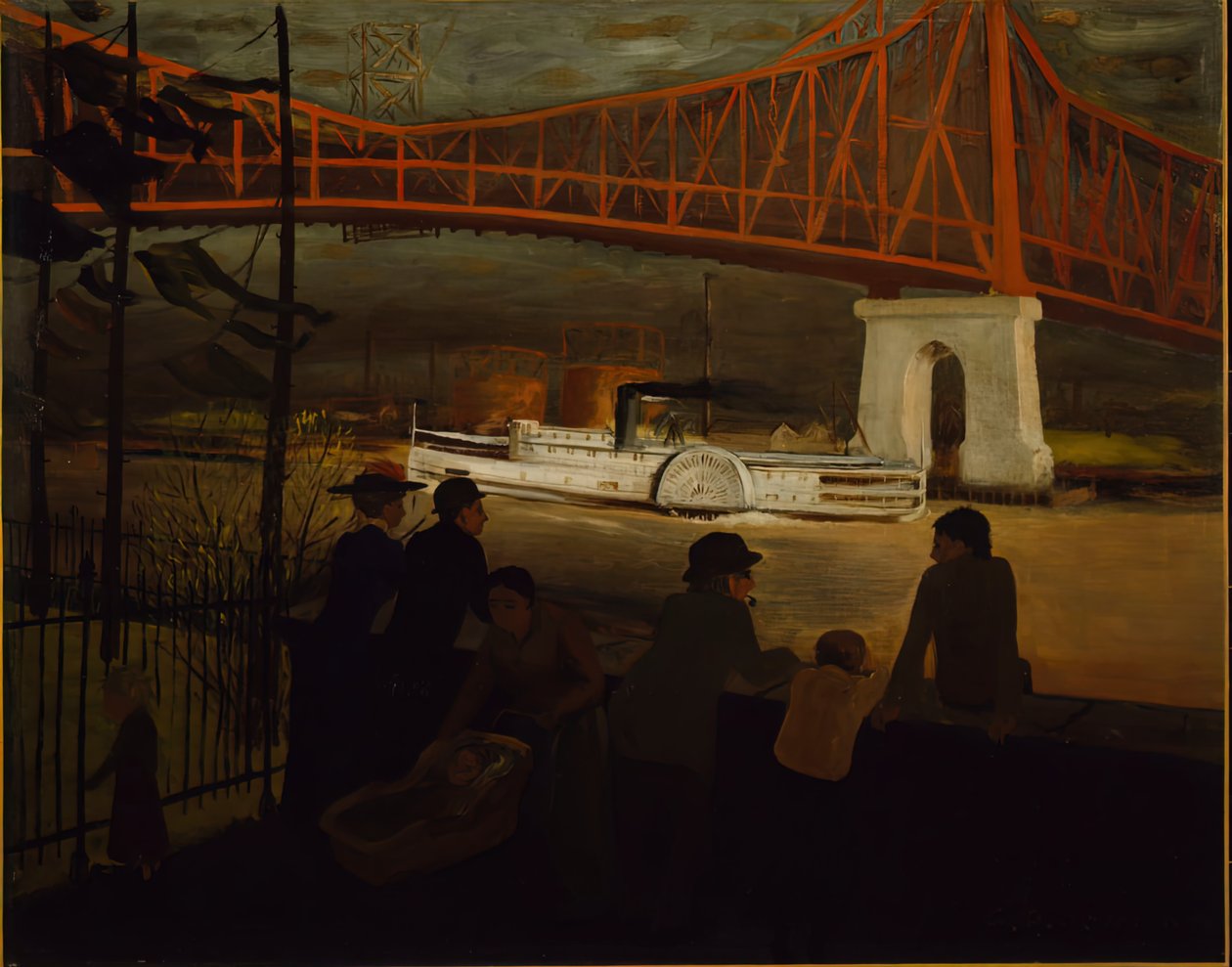 Queensboro Bridge, East River, ca. 1910. av Glenn O Coleman