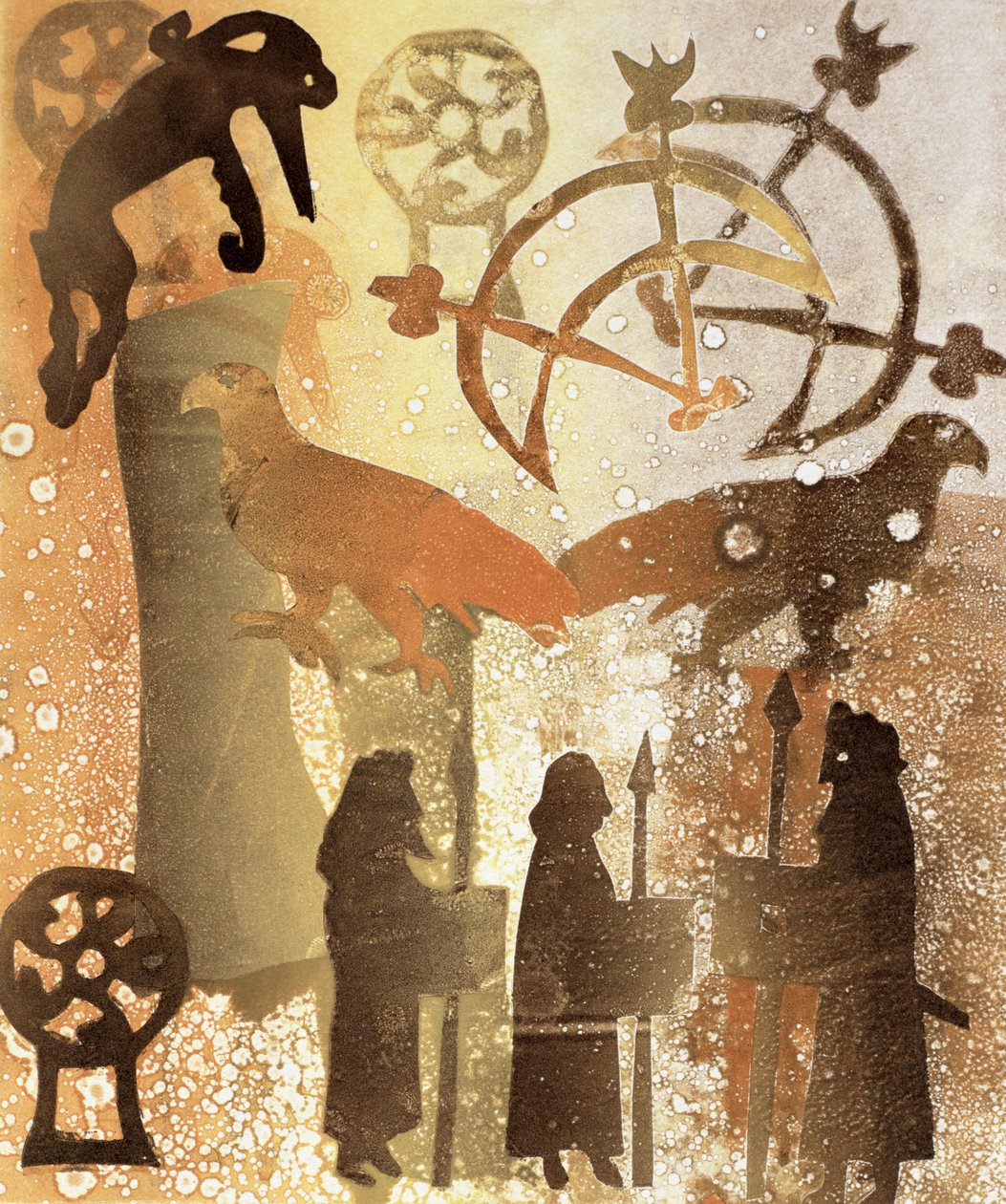 Birsay-ceremonin, 1996 (monotyp) av Gloria Wallington
