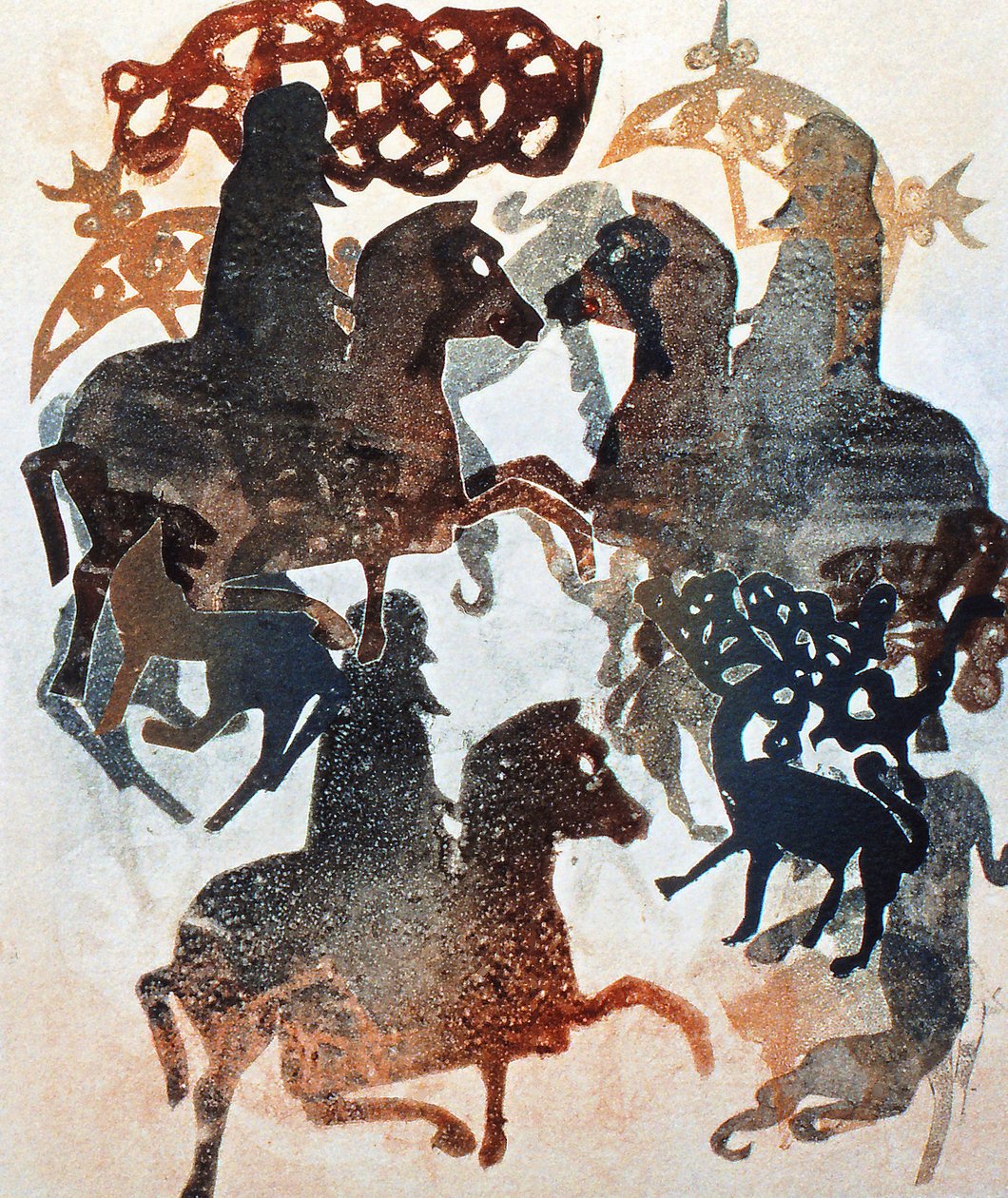 Meigle 11, 2000(monoprint) av Gloria Wallington