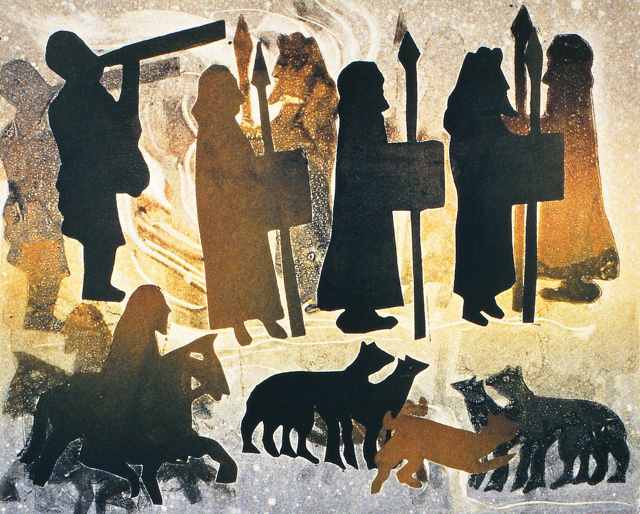 Pictish Journey, 2000 (monoprint) Sverige av Gloria Wallington