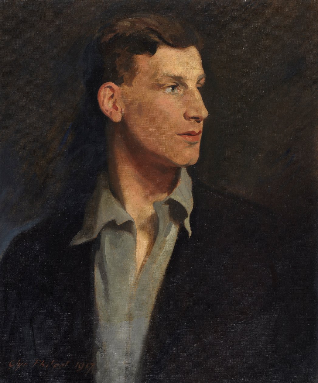 Porträtt av Siegfried Sassoon (1886-1967) 1917 av Glyn Warren Philpot