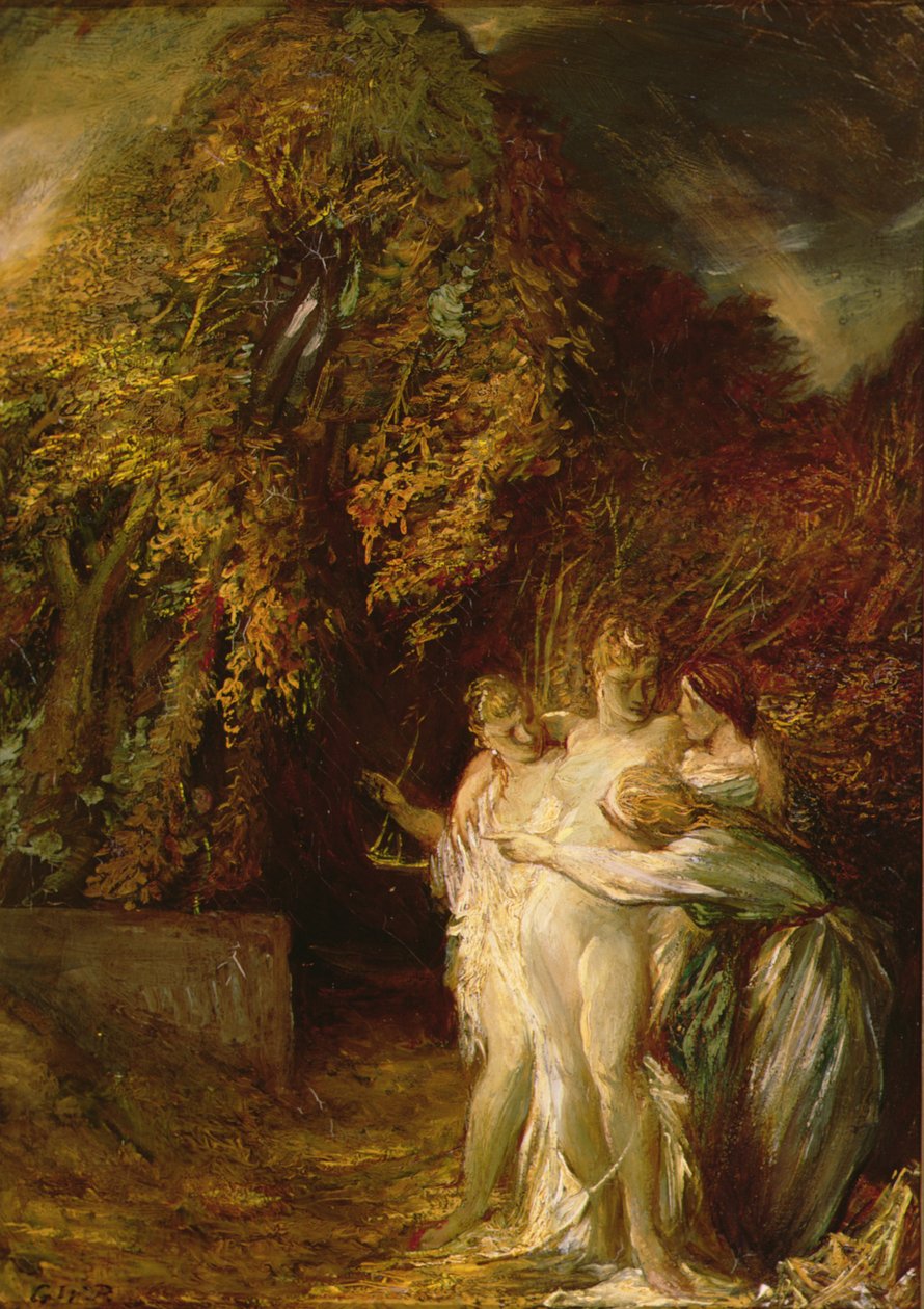 Diana och Acteon (olja på duk) av Glyn Warren Philpot