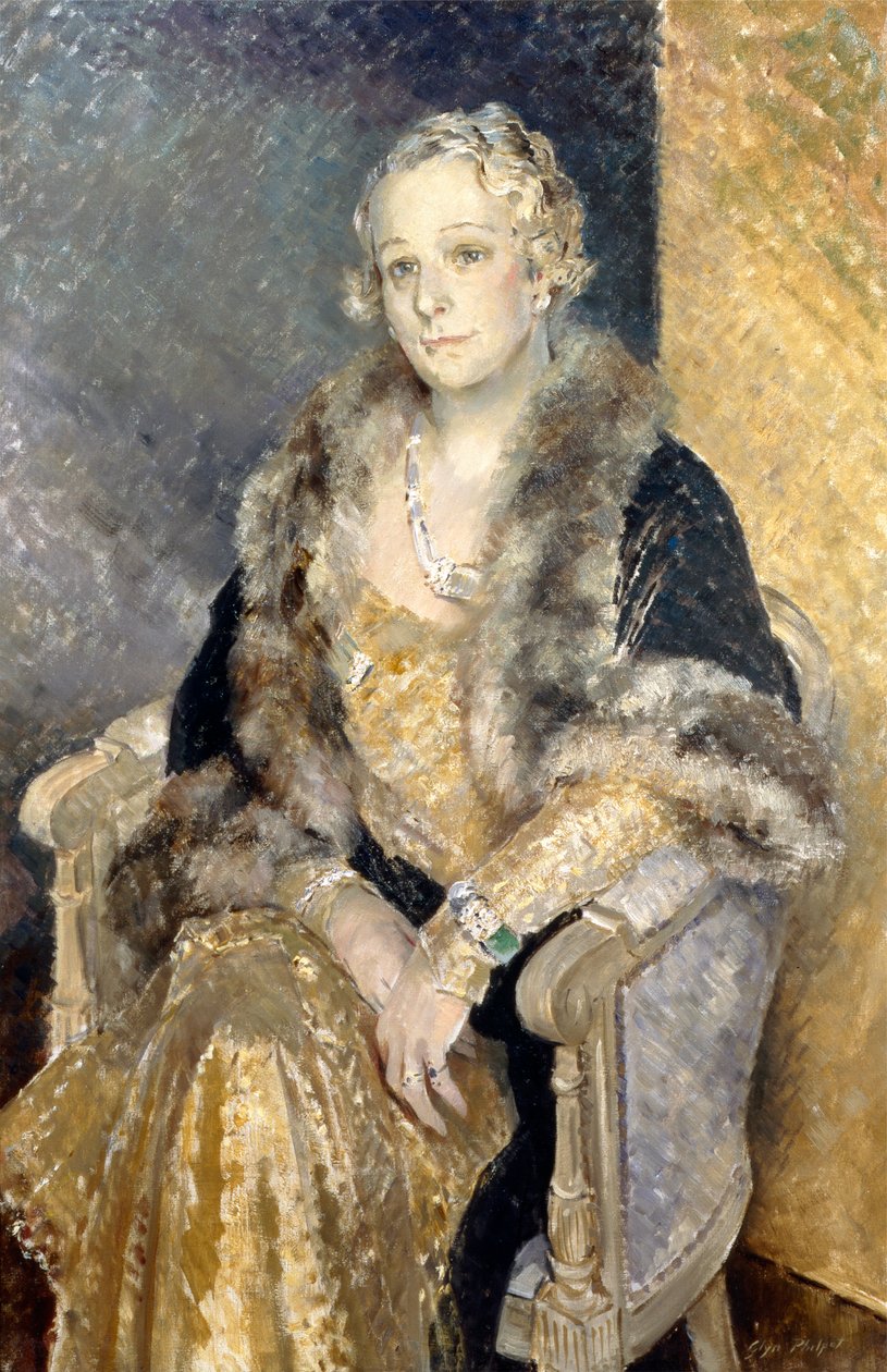 Porträtt av Mrs Shirley Woolmer, ca 1933-34 (olja på duk) av Glyn Warren Philpot