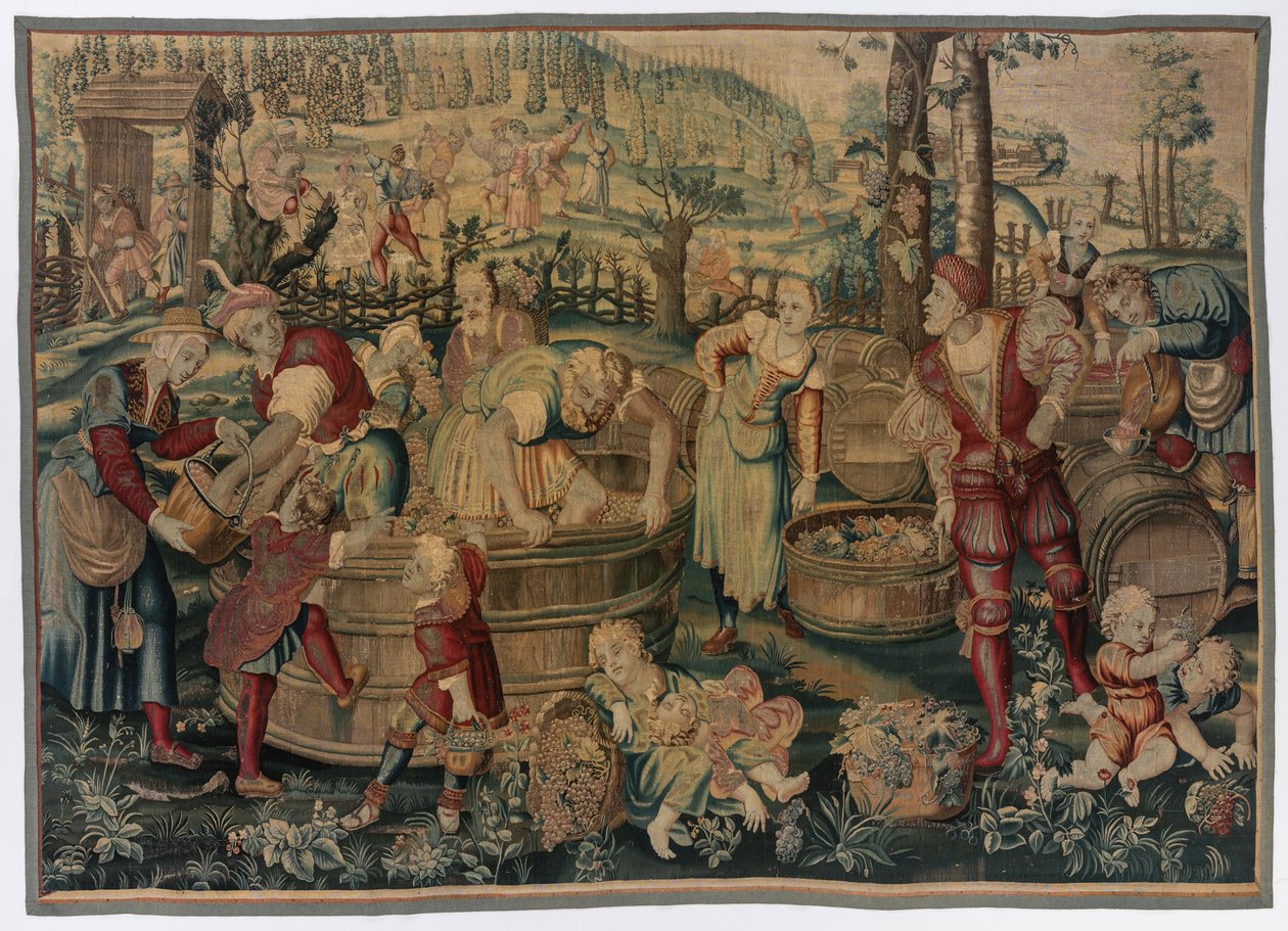 Höst: Vintagescen från Set of Four Seasons, sent 1600-tal - tidigt 1700-tal. av Gobelins