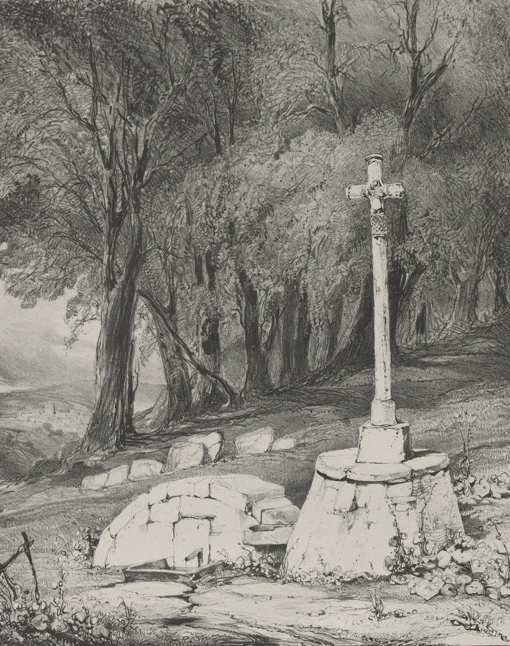 Korsa på vägen från Clermont till Royal, 1831. av Godefroy Engelmann