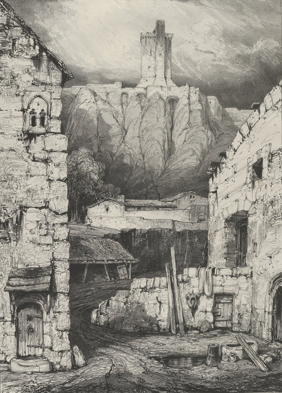 Fängelsehålan i Château de Polignac, 1830. av Godefroy Engelmann