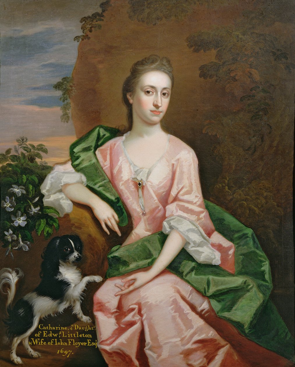 Catharine Littleton, hustru till John Floyer, 1697 av Godfrey Kneller