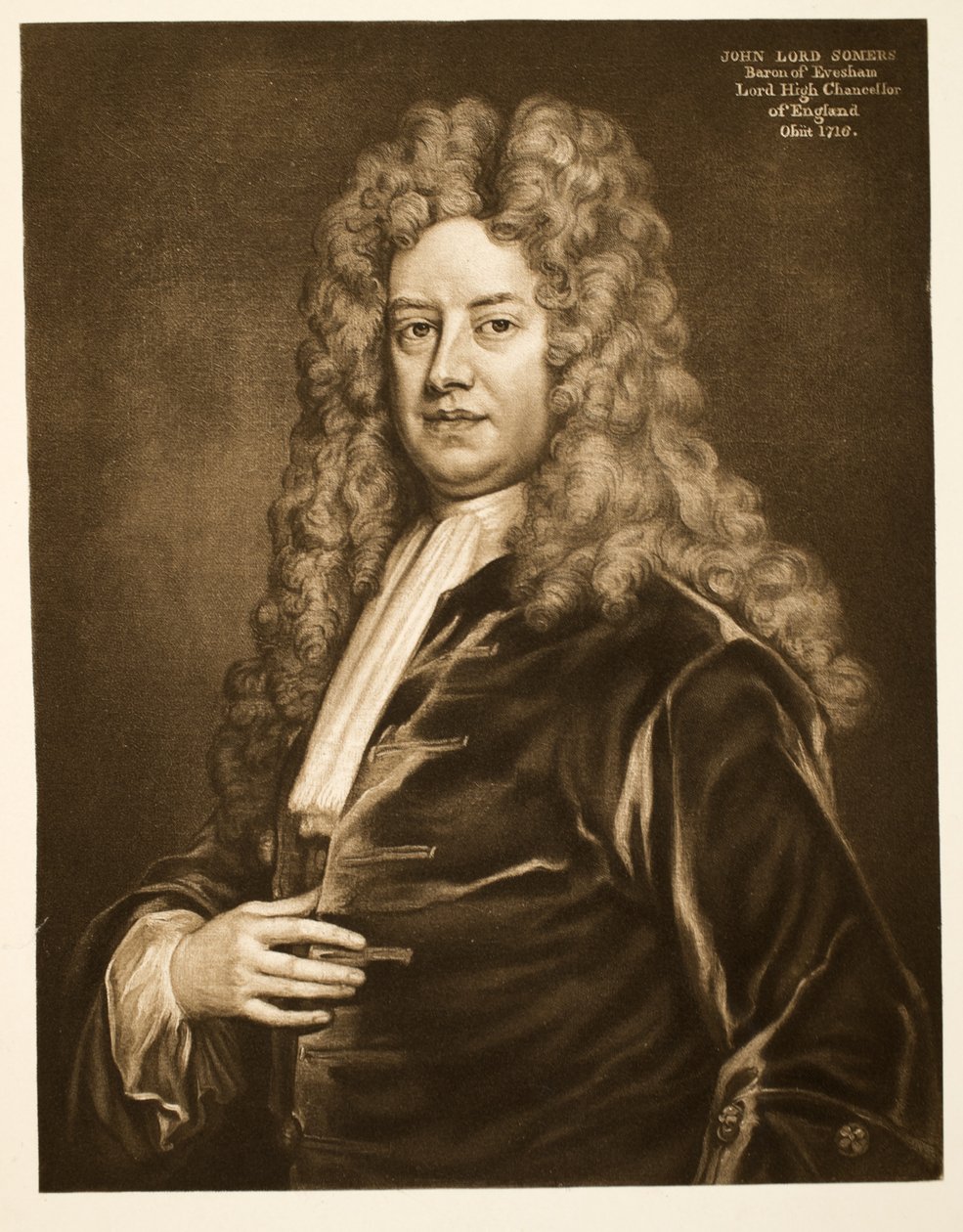 John, Baron Somers, P.R.S. pub. 1902 (kollotyp) av Godfrey Kneller