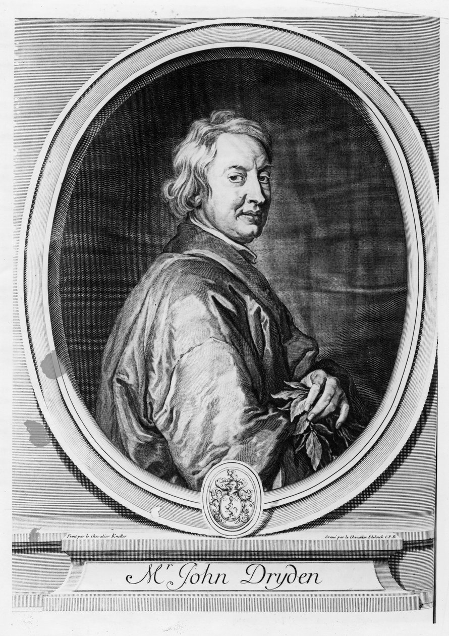 John Dryden (1631-1700) graverad av Gerard Edelinck (1640-1707) av Godfrey Kneller