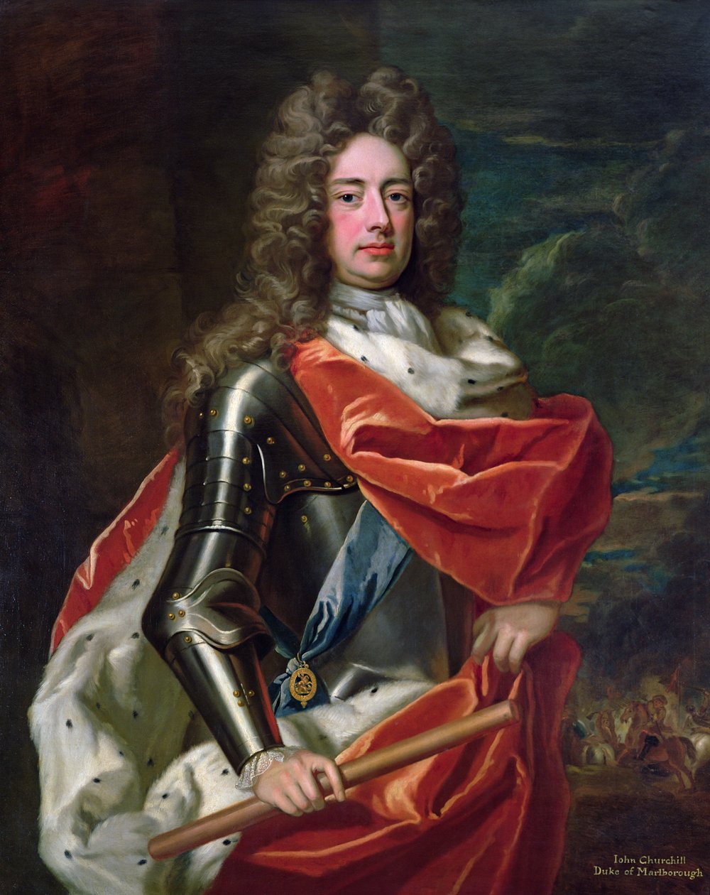 Porträtt av John Churchill (1650-1722) 1:e hertig av Marlborough av Godfrey Kneller