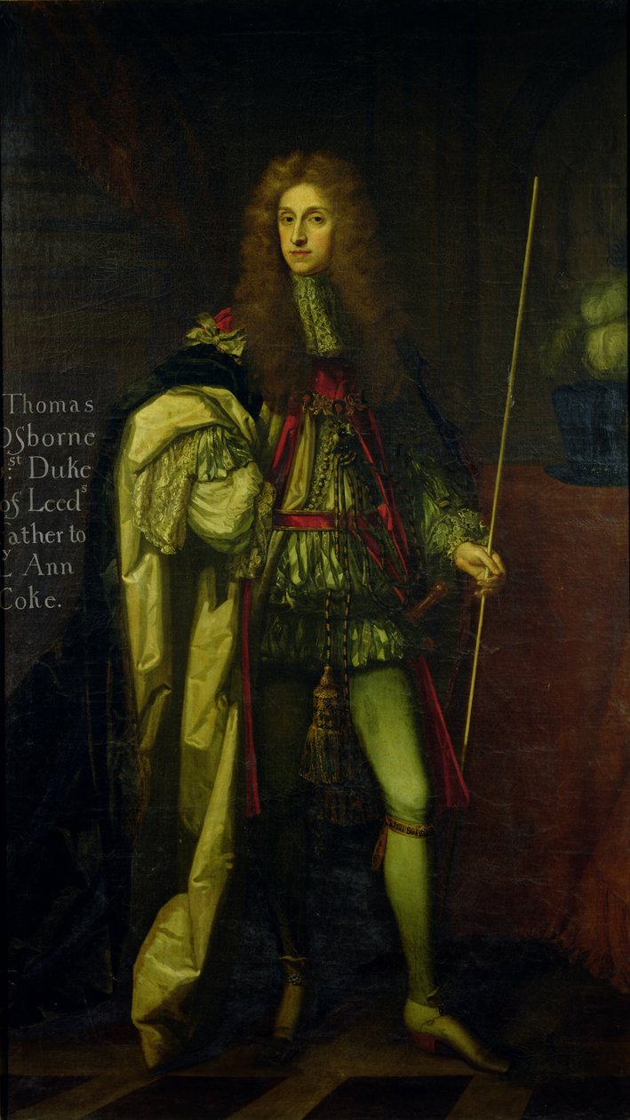 Porträtt av Thomas Osborne, 1:e hertig av Leeds (1631-1712) av Godfrey Kneller
