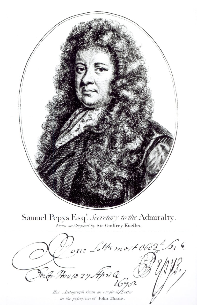 Samuel Pepys (1633-1703) av Godfrey Kneller