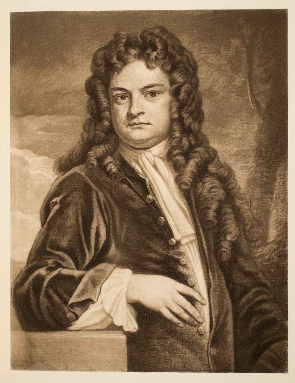 Sir Richard Steele, pub. 1902 (kollotyp) av Godfrey Kneller