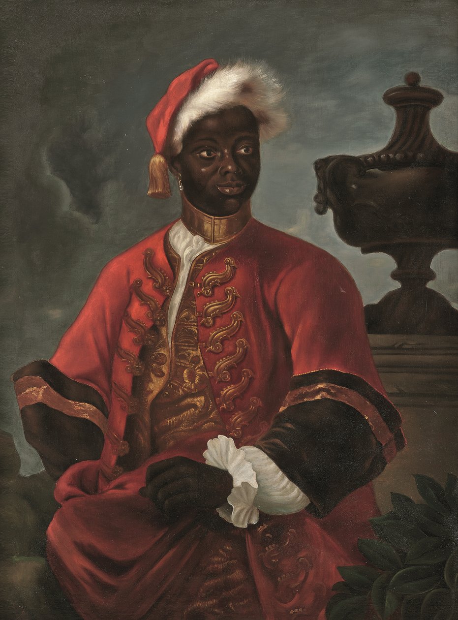 Porträtt av en gentleman i livré (olja på duk) av Godfrey (follower of) Kneller