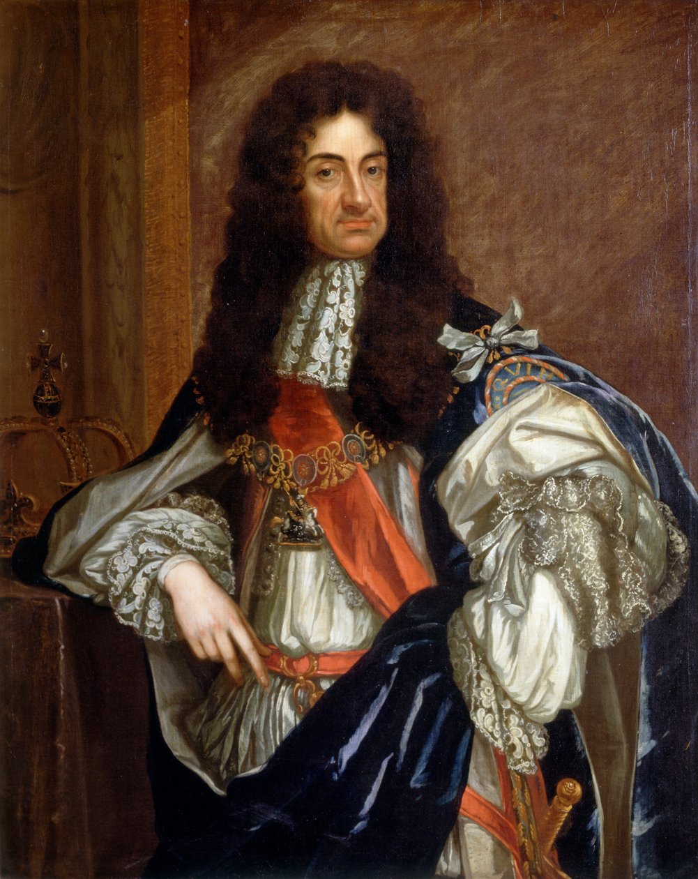 Charles II (olja på duk) av Godfrey (studio of) Kneller