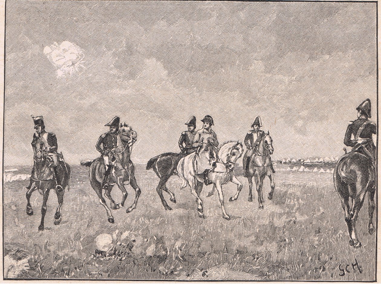 Napoleon och hans svit i Boulogne AD 1803 av Godfrey C. Hindley