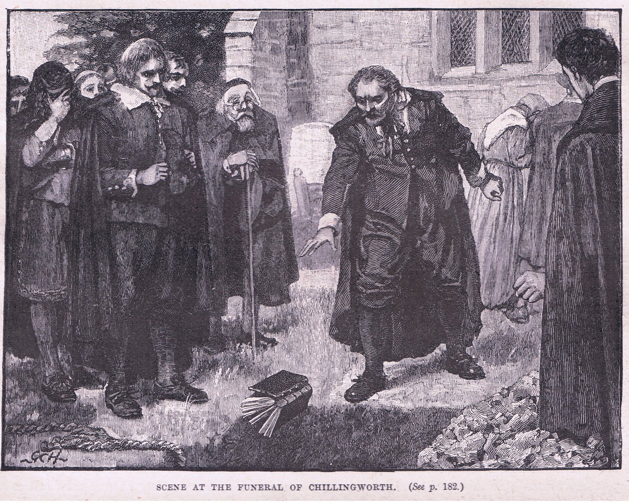 Scen vid begravningen av Chillingworth AD 1644 av Godfrey C. Hindley