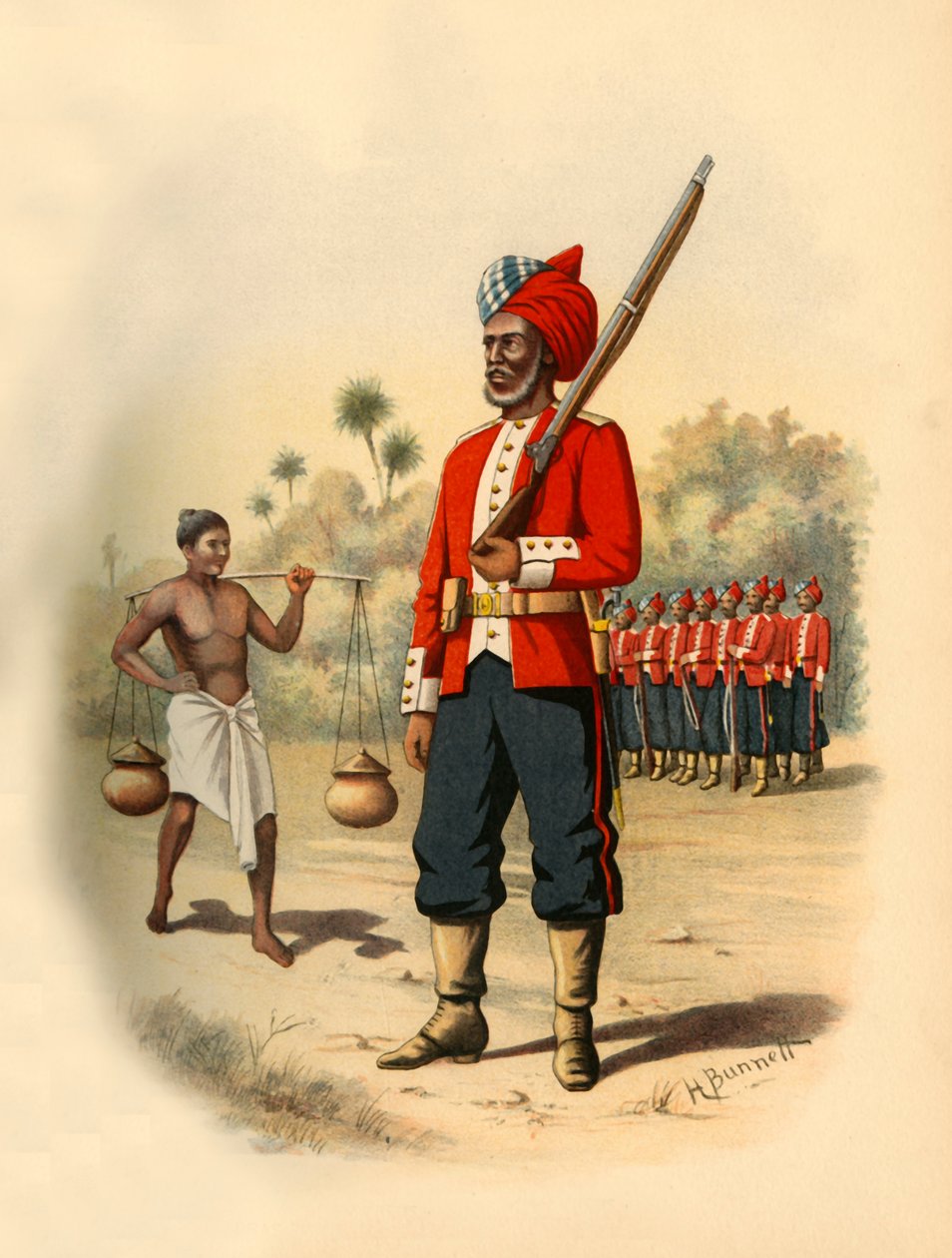 Första Madras Pioneers, 1890. av Godfrey Douglas Giles