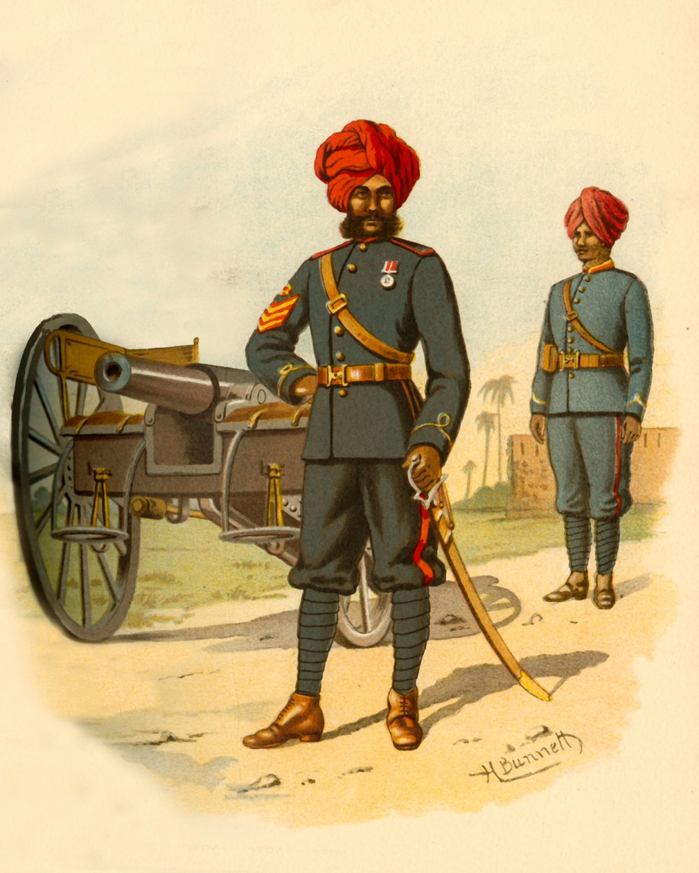 Bombays artilleri, 1890. av Godfrey Douglas Giles