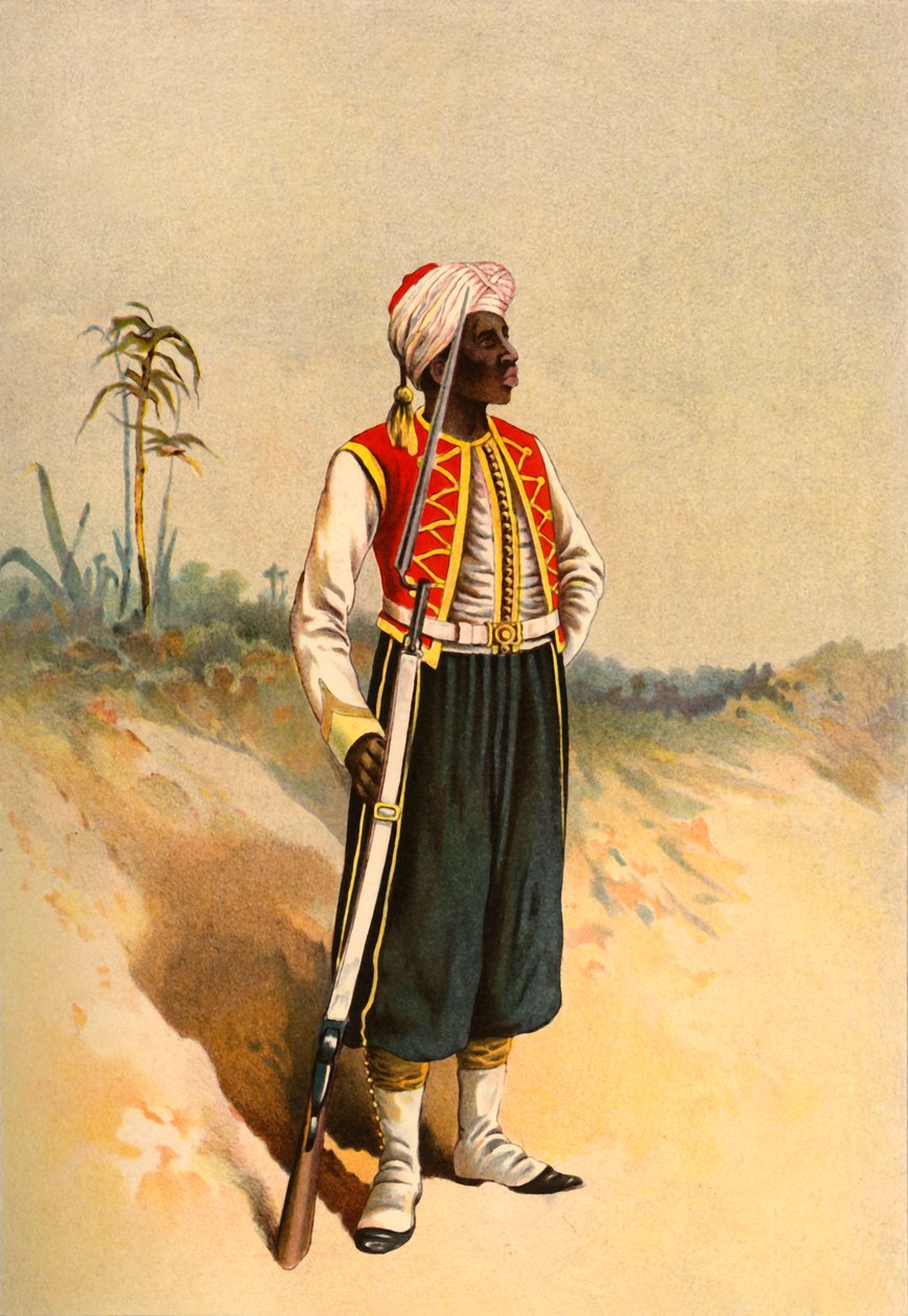 Västindiska regementet, 1890. av Godfrey Douglas Giles
