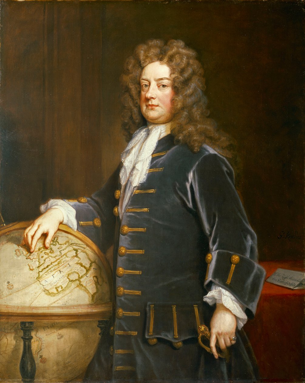 Amiral Edward Russell av Godfrey Kneller