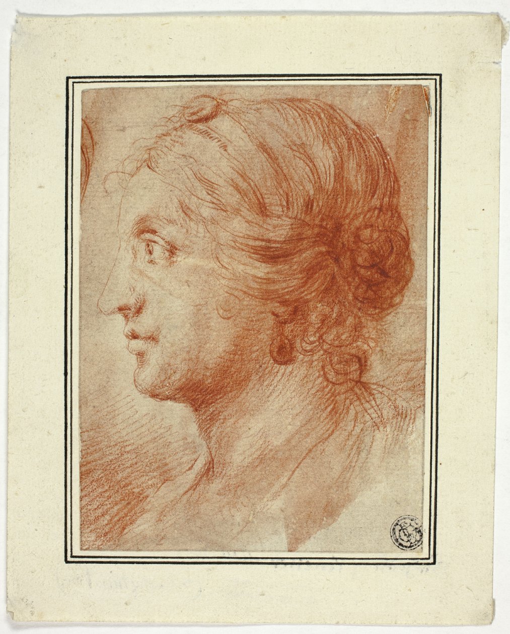 Byst av kvinna i profil till vänster av Godfrey Kneller