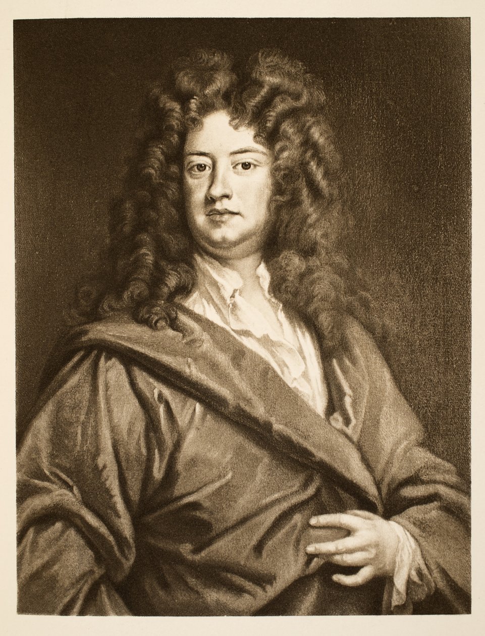 Charles Montagu, Earl of Halifax, pub. 1902 (kollotyp) av Godfrey Kneller
