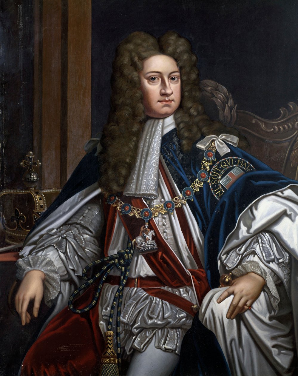 Porträtt av George I, kung av Storbritannien (1660-1727) av Godfrey Kneller