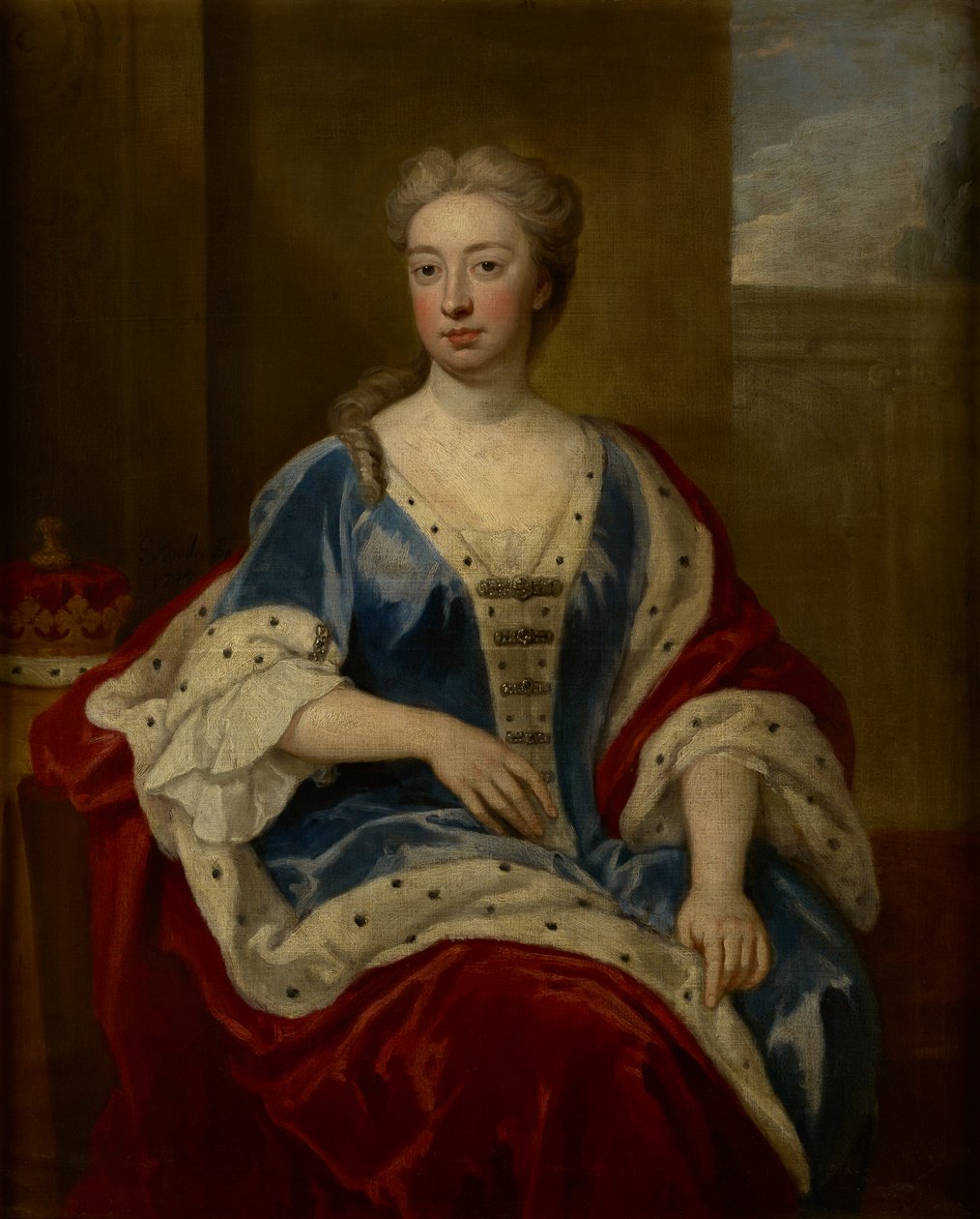Porträtt av Lady Elizabeth Percy, hertiginna av Somerset av Godfrey Kneller