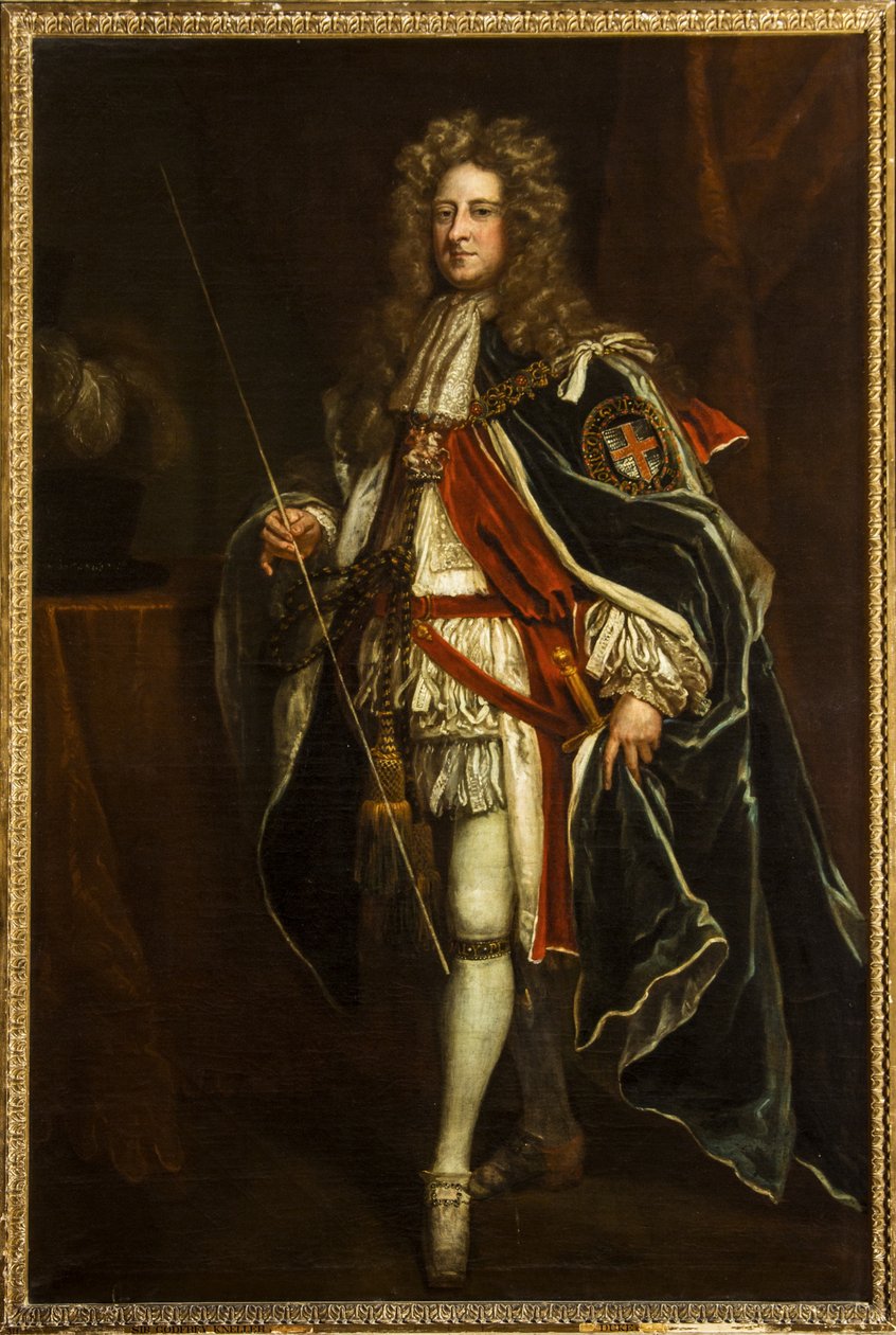 Porträtt av William Cavendish, 4:e earlen och 1:e hertigen av Devonshire, ca 1690-1710 (olja på duk) av Godfrey Kneller