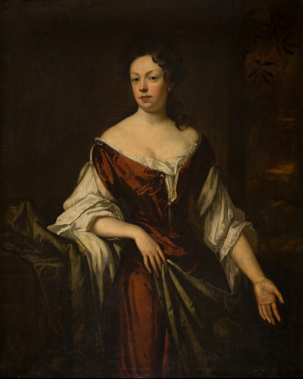 Porträtt av en dam, ca 1666-1723 (olja på duk) av Godfrey Kneller