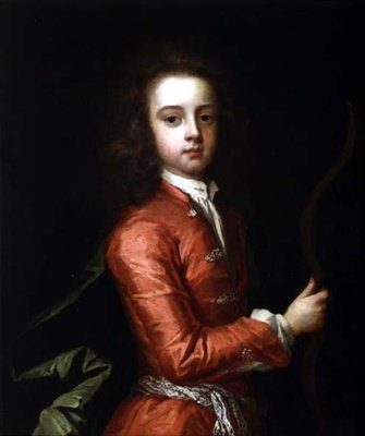 Porträtt av en pojke, som sägs vara hertigen av Gloucester, som håller en rosett, av Godfrey Kneller