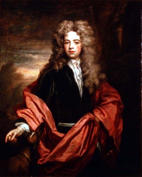 Porträtt av en gentleman med en vinthund av Godfrey Kneller