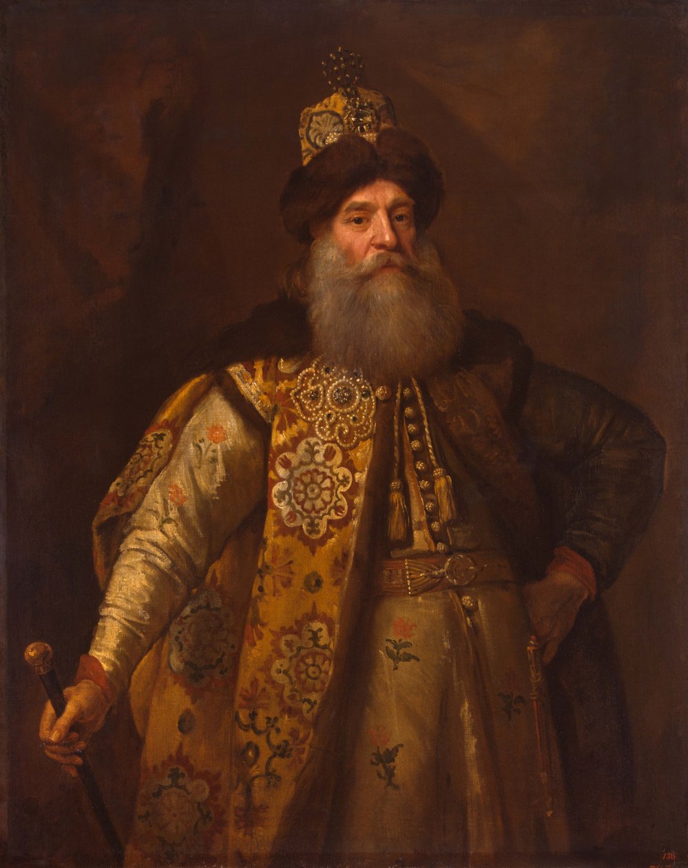 Porträtt av ambassadören Pyotr Ivanovich Potyomkin 1617-1700, 1682 av Godfrey Kneller