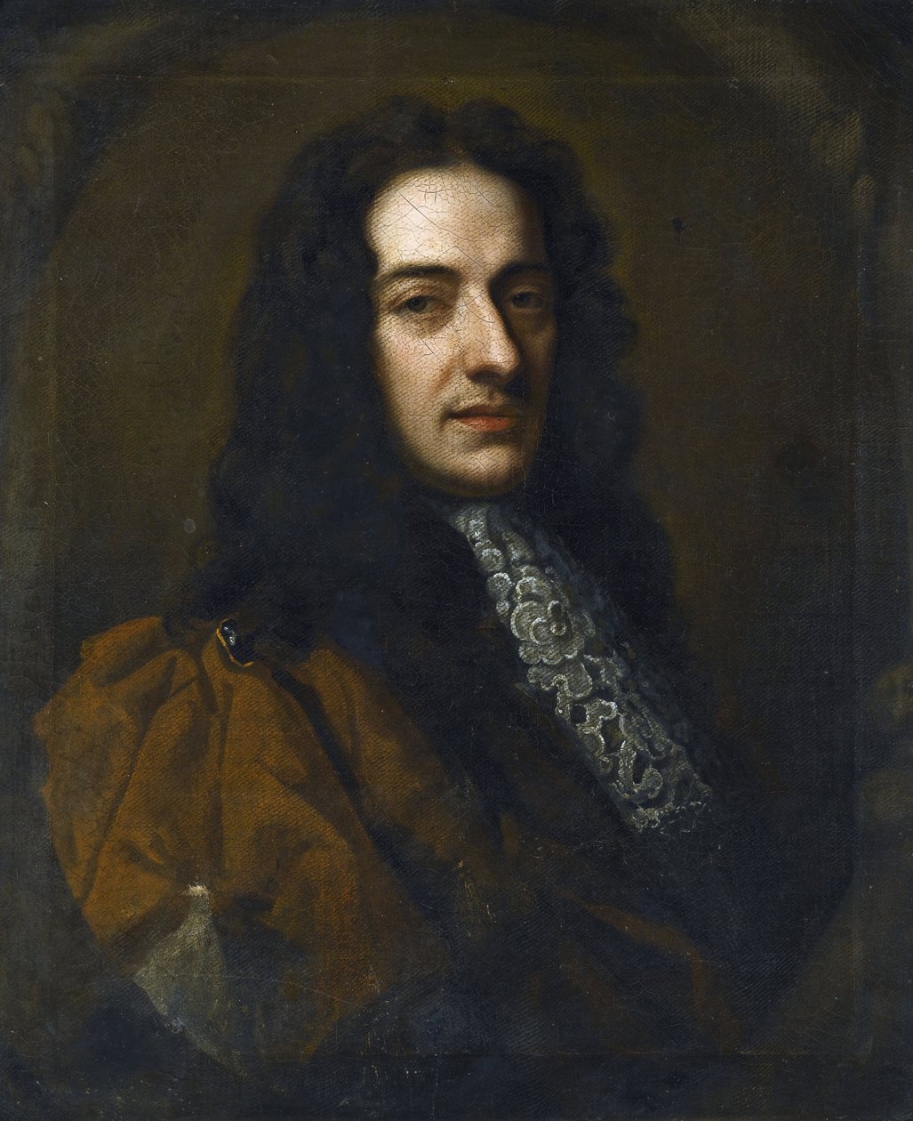 Porträtt av violinisten och kompositören Nicola Matteis (Matheis, vers 1670-1698) par Kneller, Sir Gotfrey (1646-1723). Olja på duk, storlek: 76x65 av Godfrey Kneller