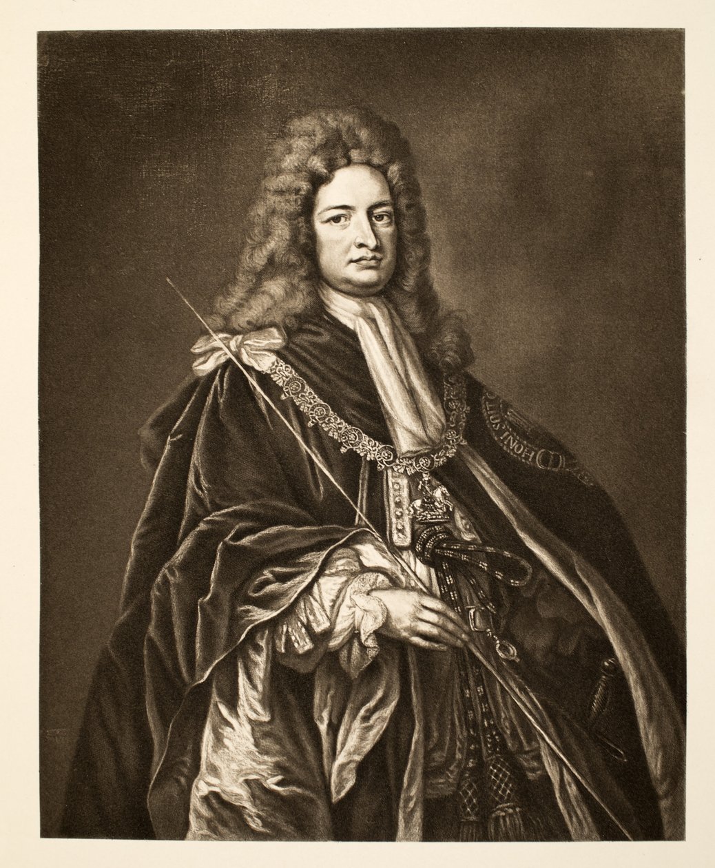 Robert Harley, Earl of Oxford, pub. 1902 (kollotyp) av Godfrey Kneller