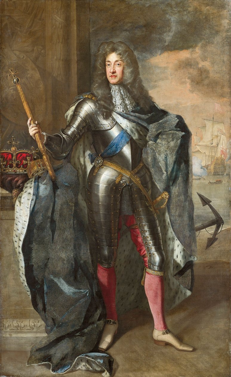 Storbritannien, England, London, Porträtt av kung George I av Storbritannien (1660-1727) av Godfrey Kneller