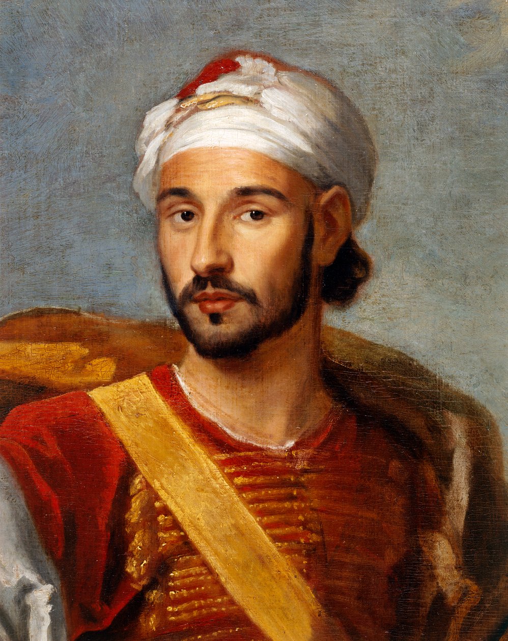 Detalj, Muhammad Ohadu, den marockanska ambassadören av Godfrey and Wyck Jan (1640 1700) Kneller