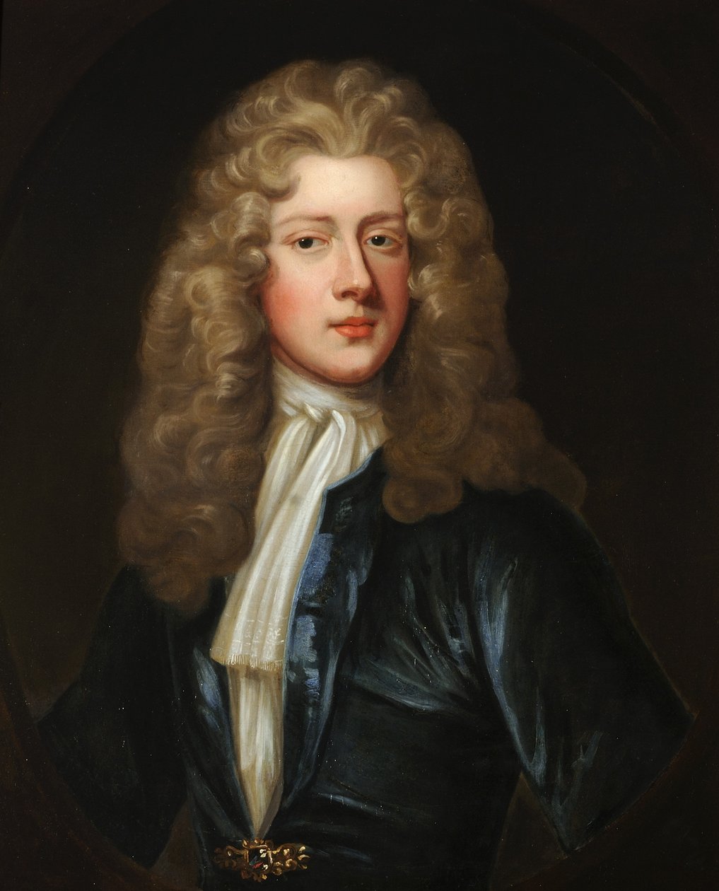 Porträtt av en gentleman av Godfrey circle of Kneller